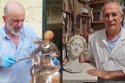 Lecce, nelle botteghe dei maestri Riso e Donfrancesco alla scoperta dei segreti della cartapesta